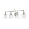 Z-Lite Bryant 4 Light Vanity, Brushed Nickel And Clear Seedy 734-4V-BN - alternate 3